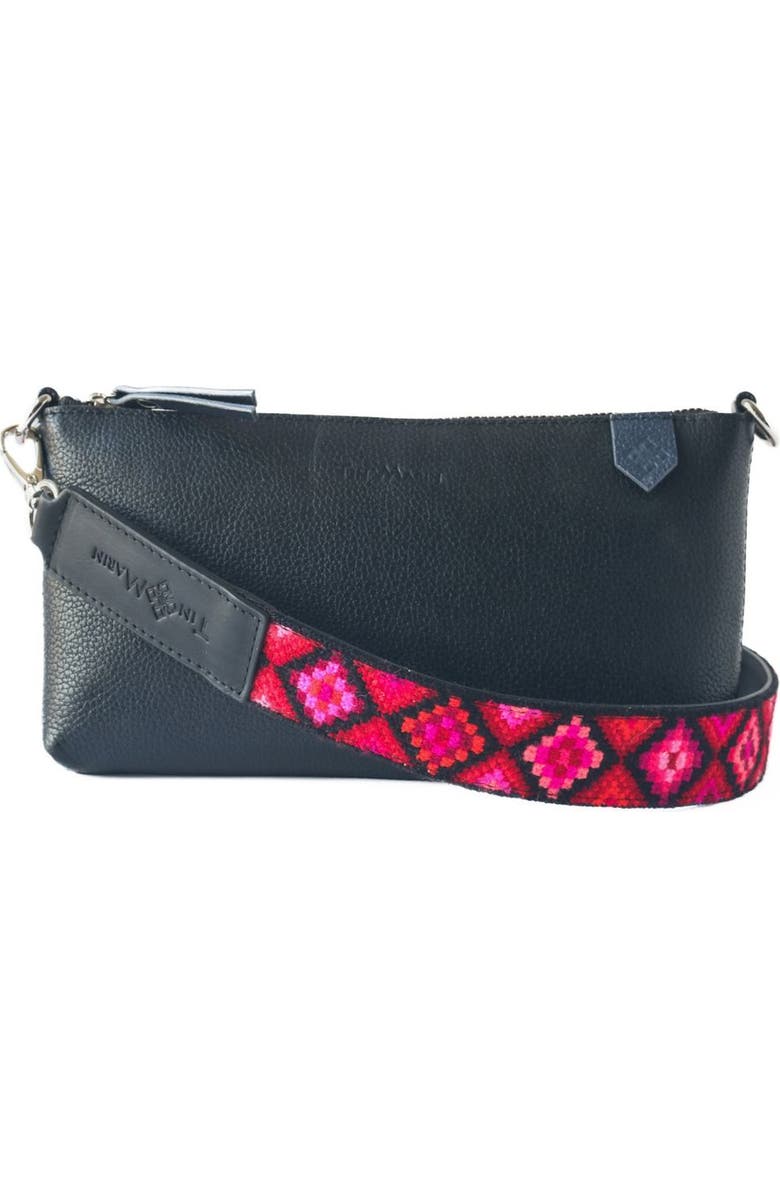 Tin Marin Elia Convertible Leather Bag - Clutch, Shoulder & Crossbody, Alternate, color, Black