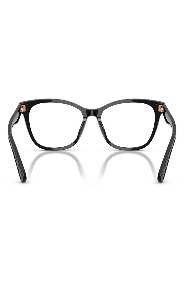 COACH 53mm Square Optical Glasses, Alternate, color, Black