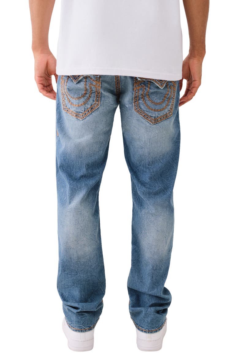 Ricky Straight Fit Stretch Jeans, Alternate, color, DISRUPTIVE MEDIUM WASH