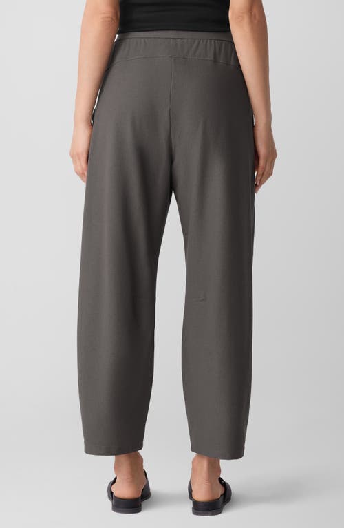 Eileen Fisher Ankle Barrel Leg Pants In Gray