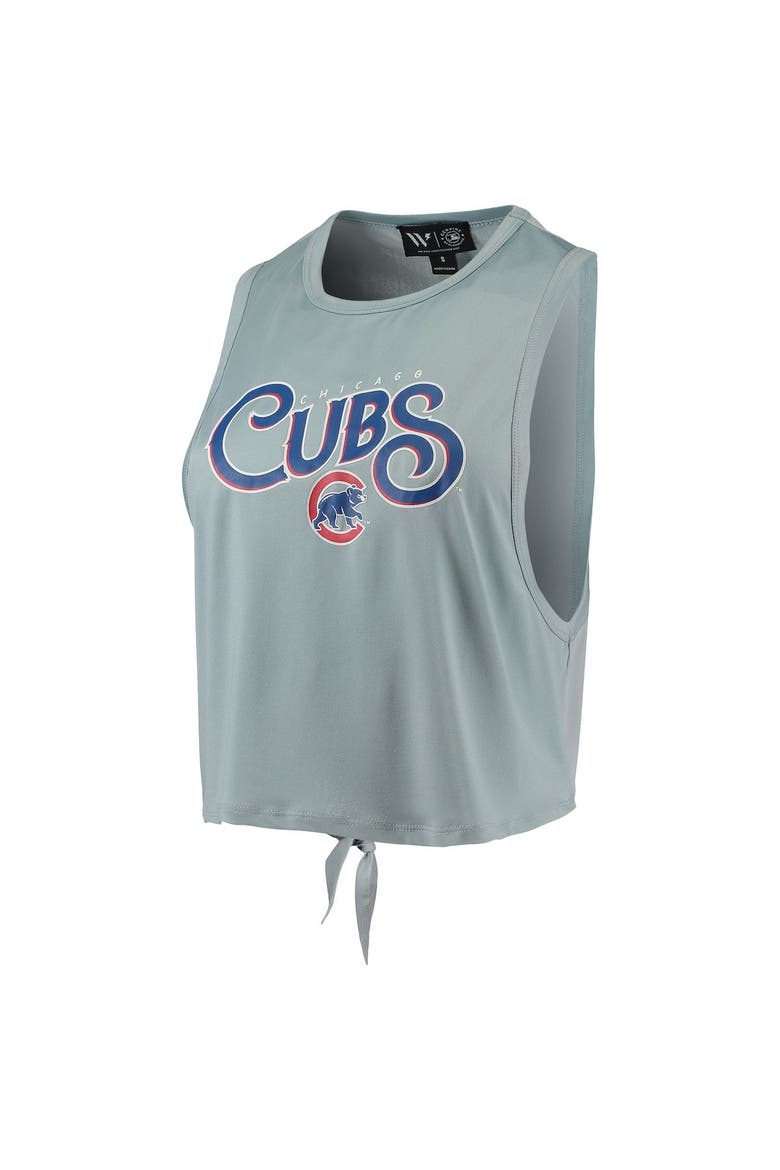 Women's The Wild Collective Light Blue Chicago Cubs Open Back Twist-Tie Tank Top, Alternate, color, Light Blue