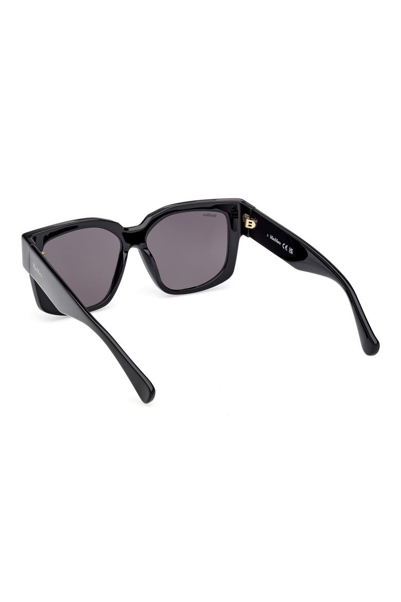 Glimpse 54mm Round Sunglasses, Alternate, color, SHINY BLACK/ SMOKE LENSES