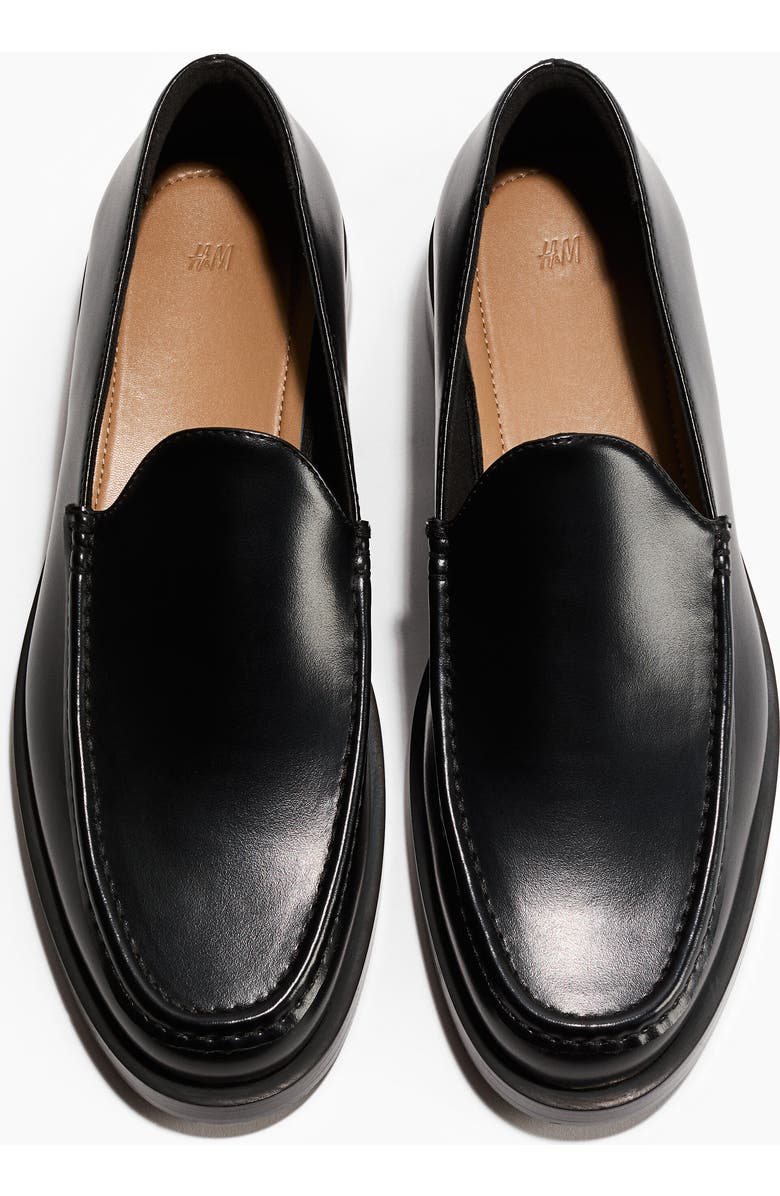 H&M Moccasin-seam Loafers, Alternate, color, Black
