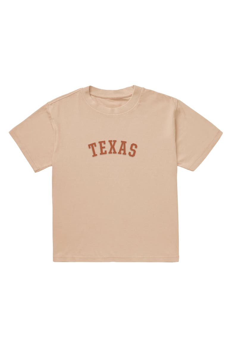 Men's Uscape Apparel Tan Texas Longhorns Upside Down Embroidered Vintage Heavyweight T-Shirt, Alternate, color, Tan