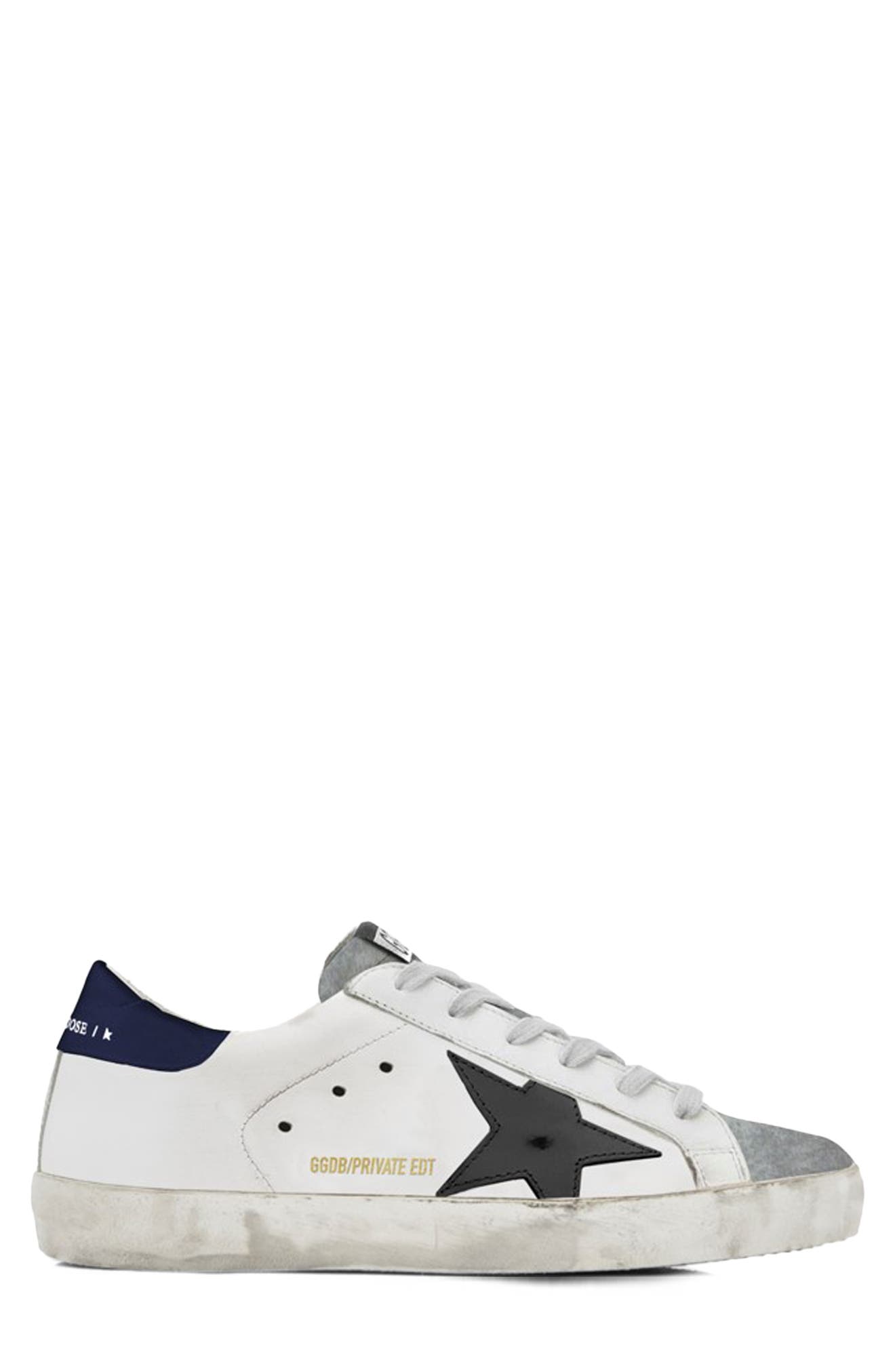 Super Star Sneaker (Nordstrom Exclusive), Main, color, WHITE/ GREY STAR / BLUE TAB
