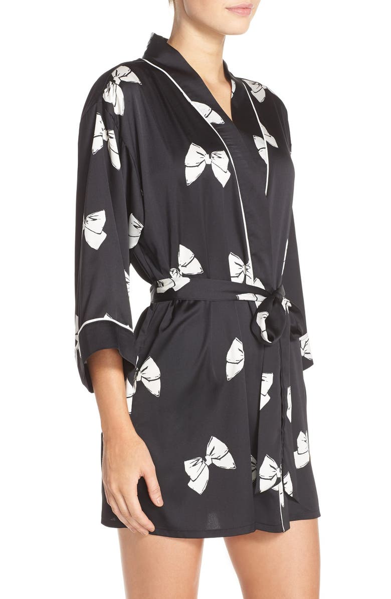 ZDNU KATE SPADE kate spade new york print charmeuse robe, Alternate, color, 