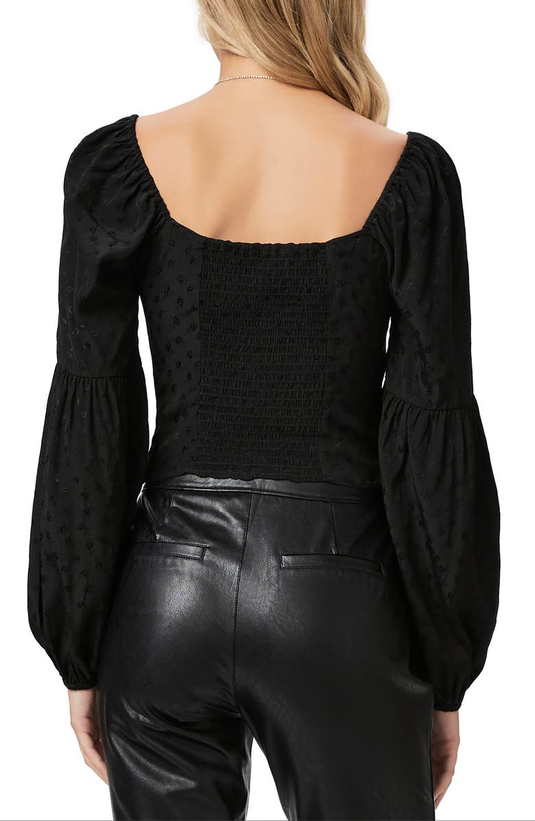 PAIGE Sydnee Sweetheart Neck Top, Alternate, color, Black