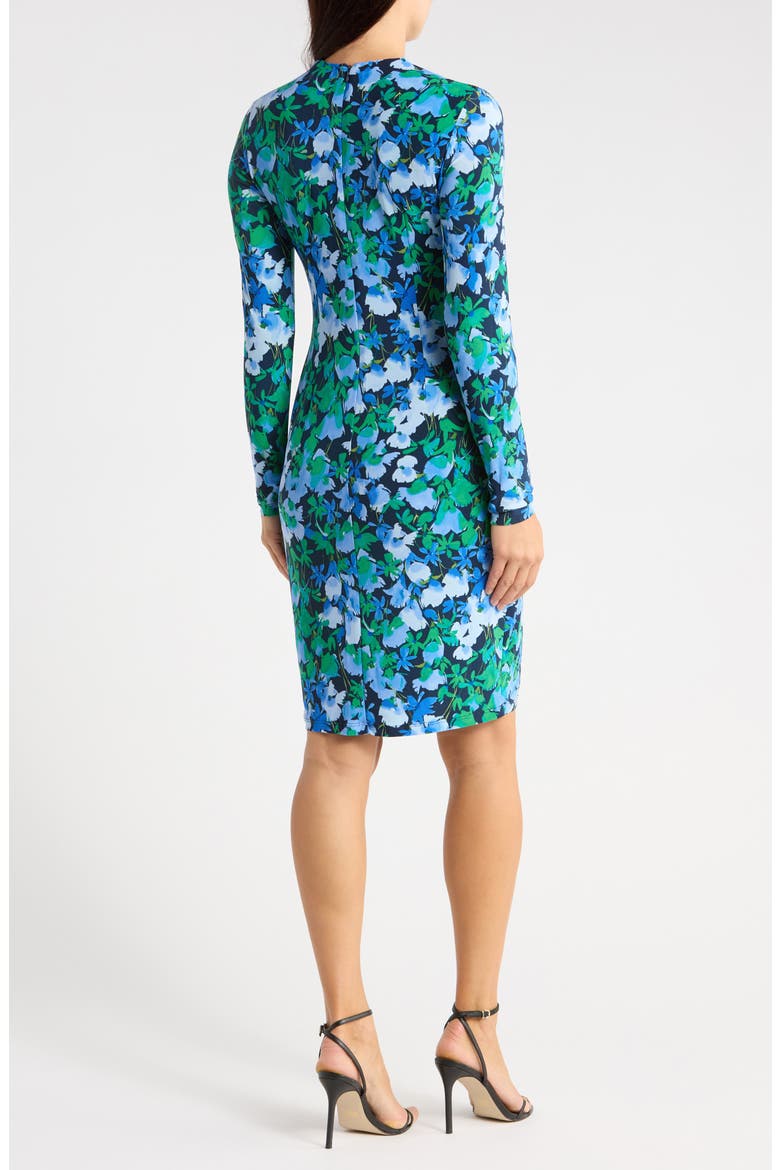 Long Sleeve Faux Wrap Dress, Alternate, color, FERN MULTI