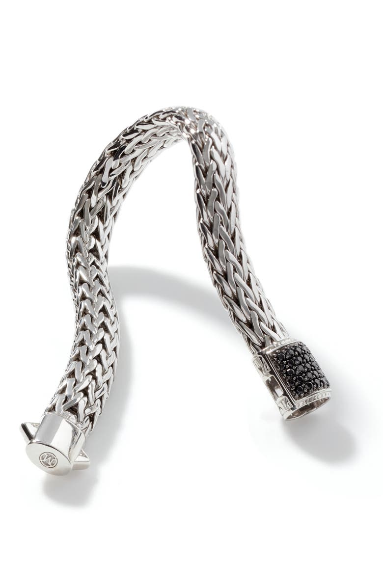 John Hardy Icon Bracelet, Sterling Silver, Pavé, 10.5mm, Alternate, color,