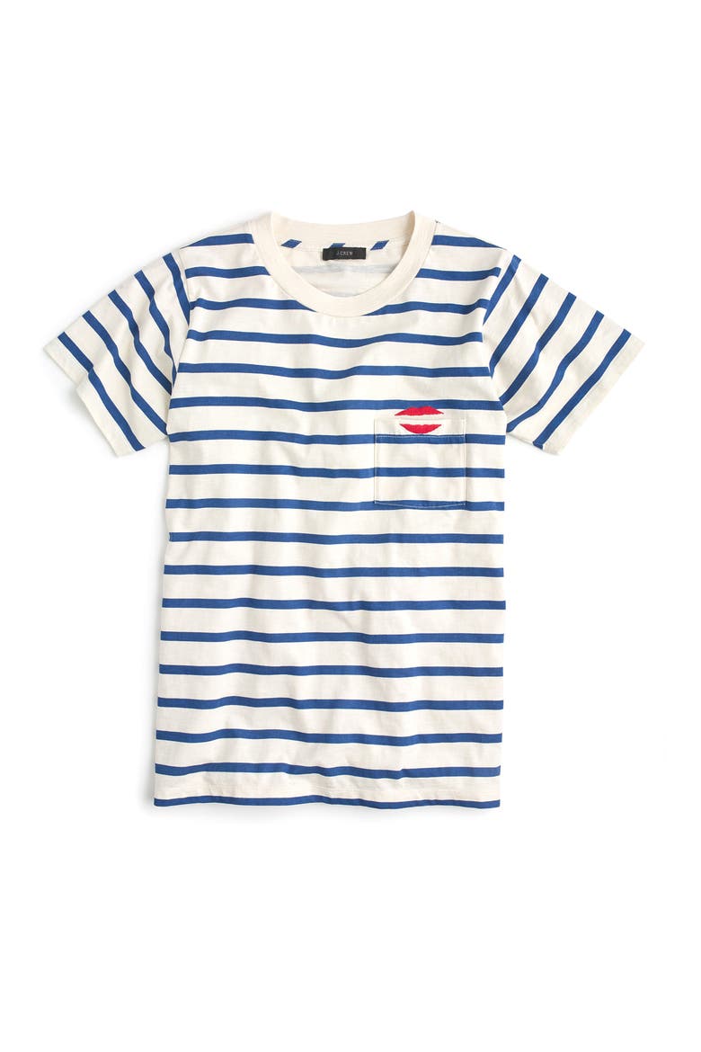 I Beg Your Pardon Pocket Stripe Tee, Alternate, color, WASHED SAND