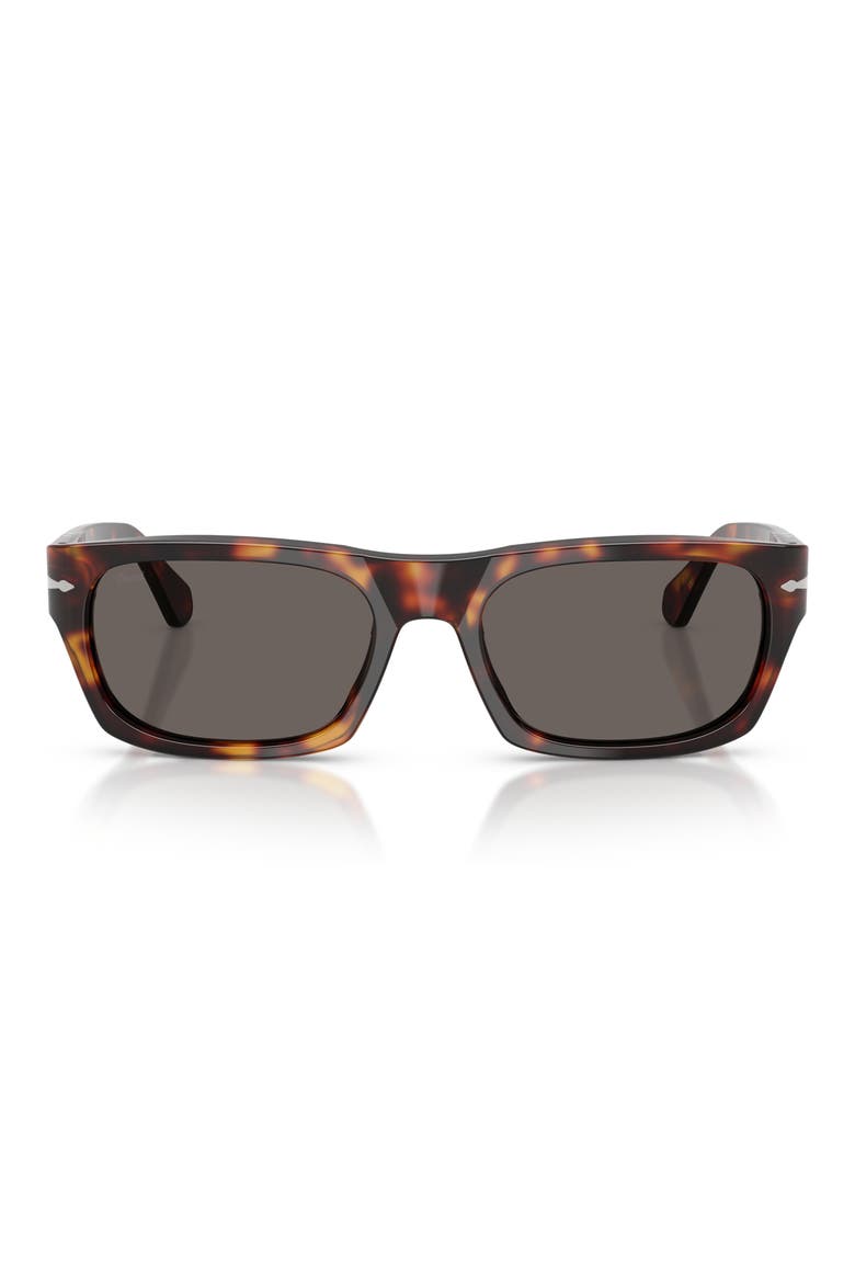 58mm Rectangular Sunglasses, Main, color, HAVANA / DARK GREY