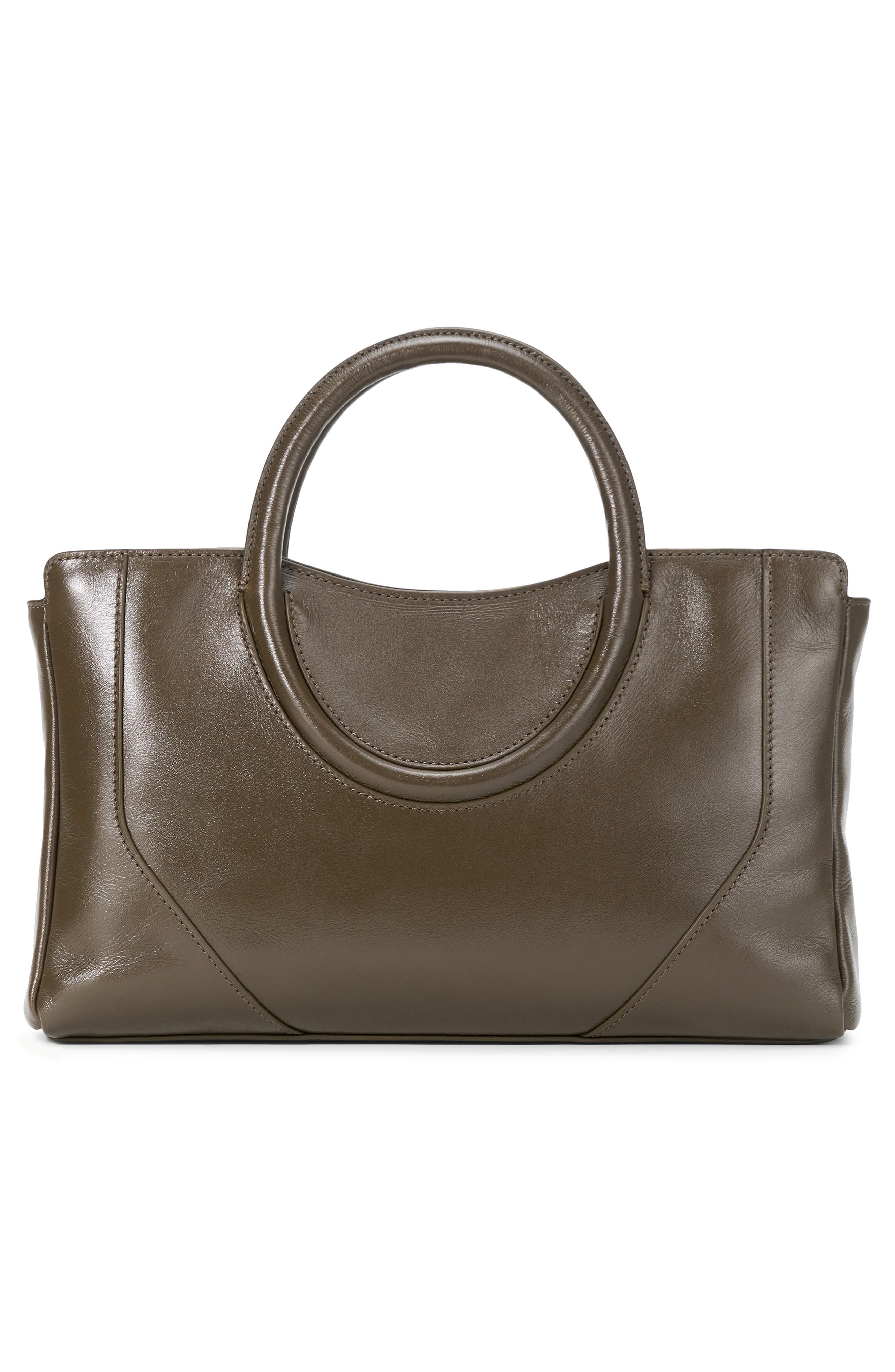 STAUD Mini Maude Leather Satchel, Alternate, color, Truffle