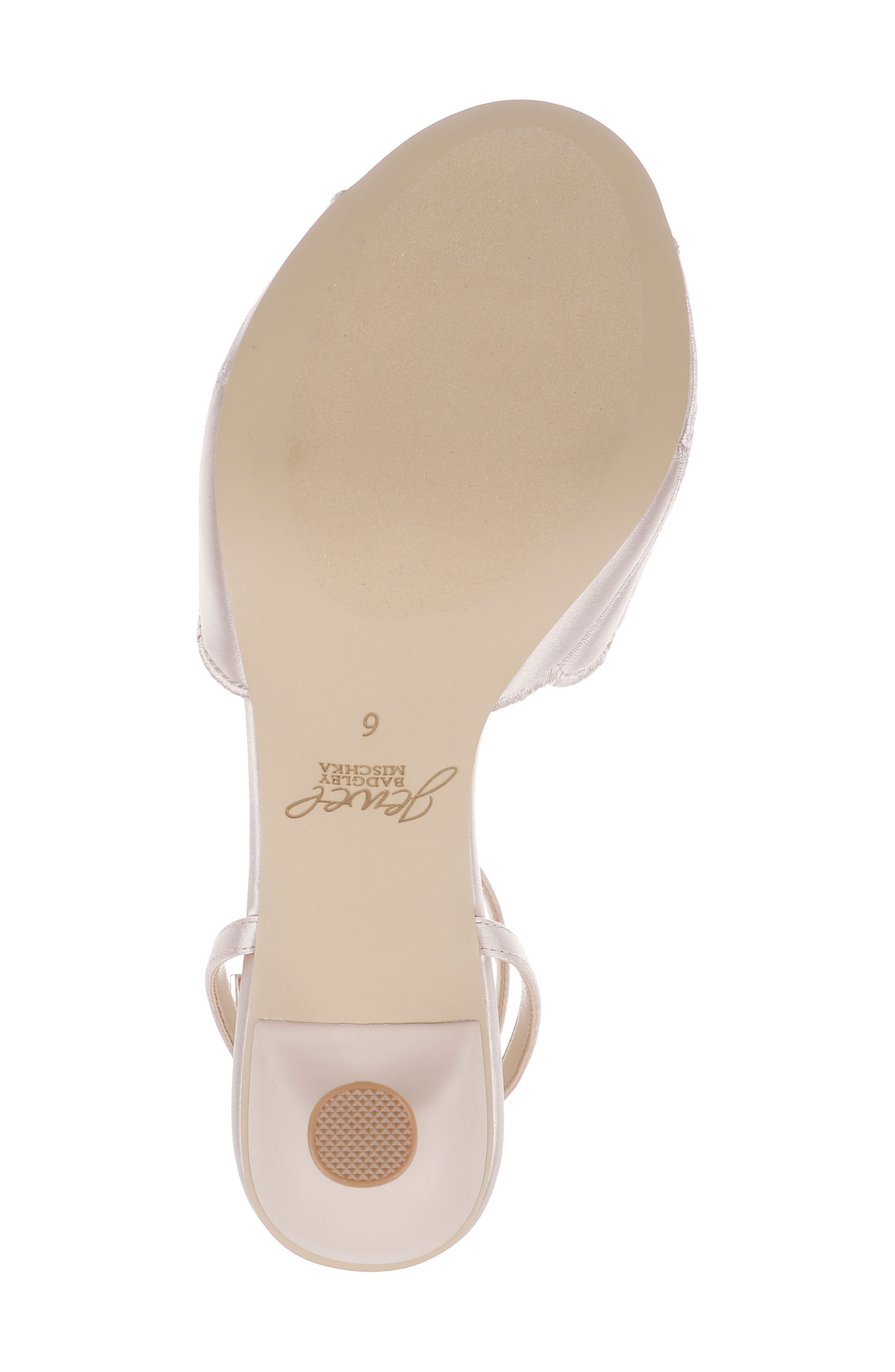 Jewel Badgley Mischka Paradise Ankle Strap Sandal, Alternate, color, Champagne Satin