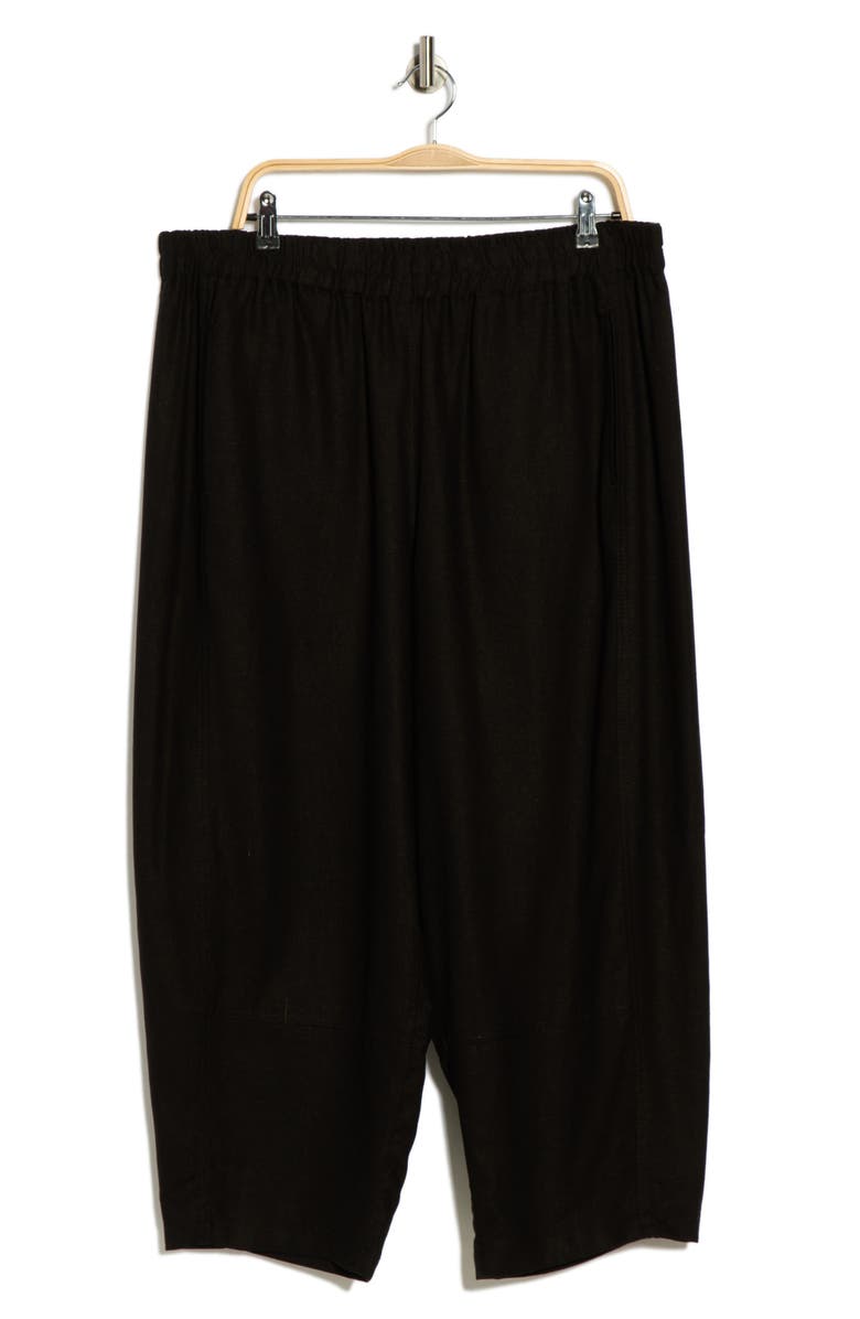 MAX STUDIO Barrel Leg Linen Blend Pants, Alternate, color,