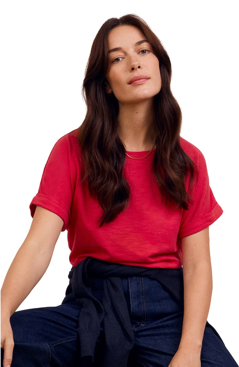 Celtic & Co. Cotton Crew Neck T-Shirt, Main, color, Red Tulip