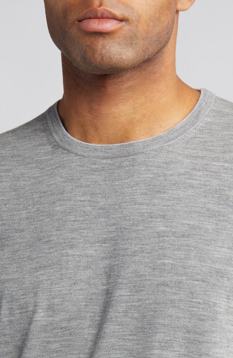 Peter Millar Crown Crafted Excursionist Flex Wool Blend Sweater, Alternate, color, Gale Grey