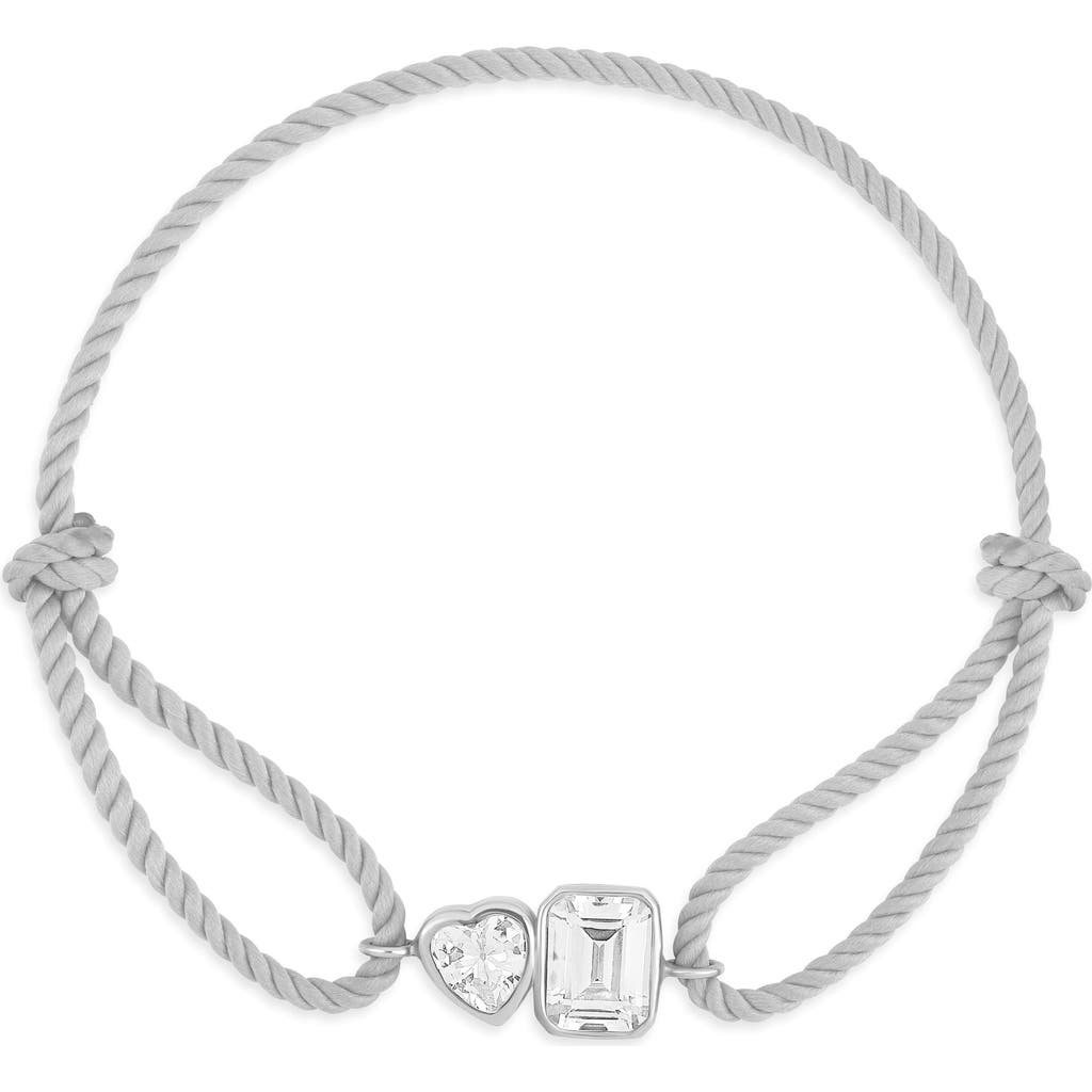 Shymi Cubic Zirconia Corded Slider Bracelet