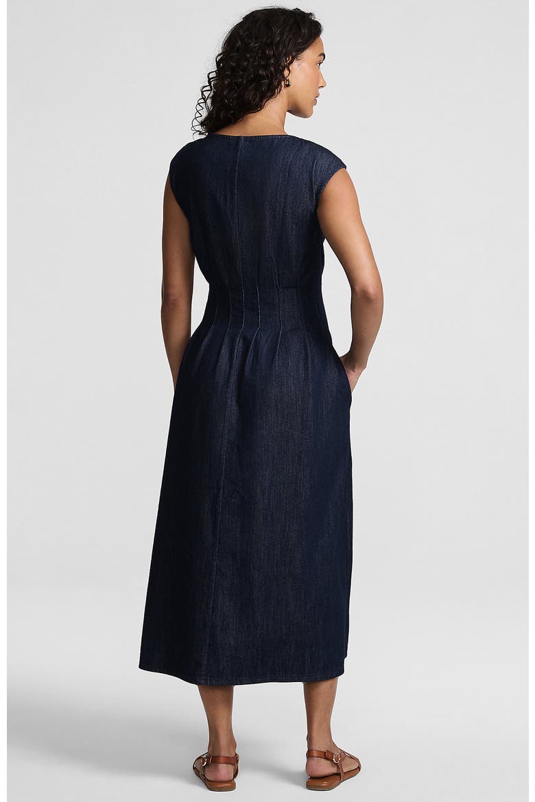 Sleeveless Denim Dress, Alternate, color, Dark Blue Wash