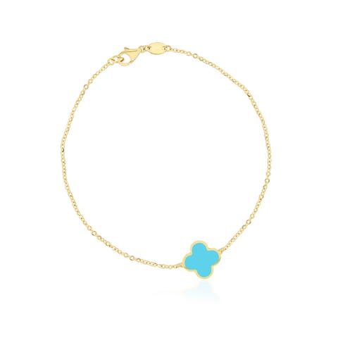 Small Turquoise Single Clover Bracelet
