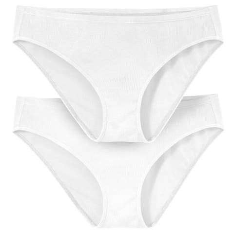 Women's 100% Organic Soft Cotton Bikini Underwear 2-Pack