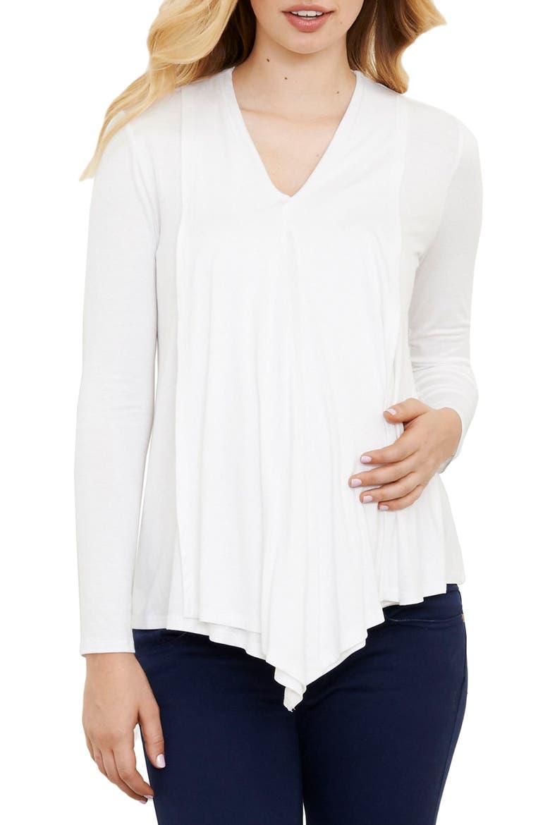 Draped Nursing Top, Main, color, IVORY