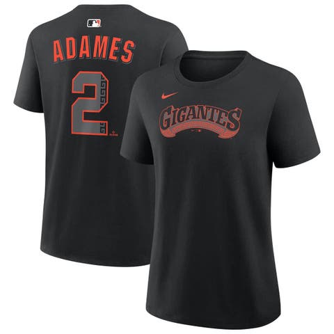 Women's Nike Willy Adames Black San Francisco Giants Name & Number T-Shirt