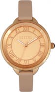 BERTHA Madison Sunray Dial Leather-Band Watch