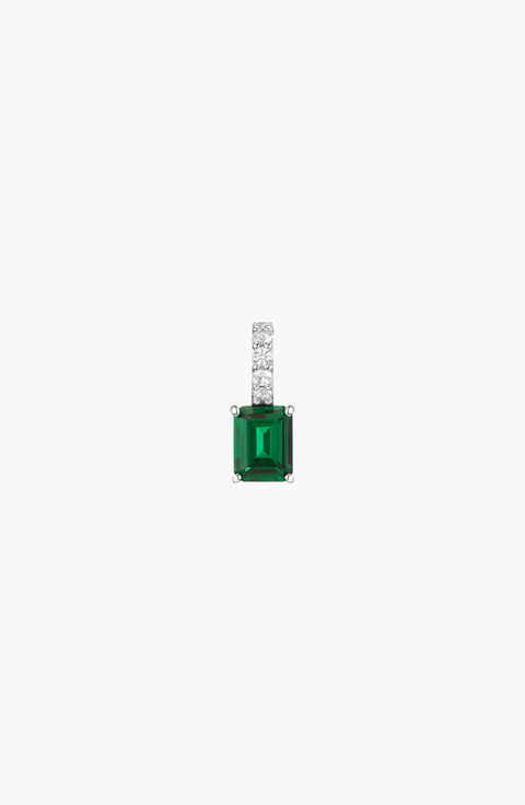 Emerald Cut Tennis Charm Pendant