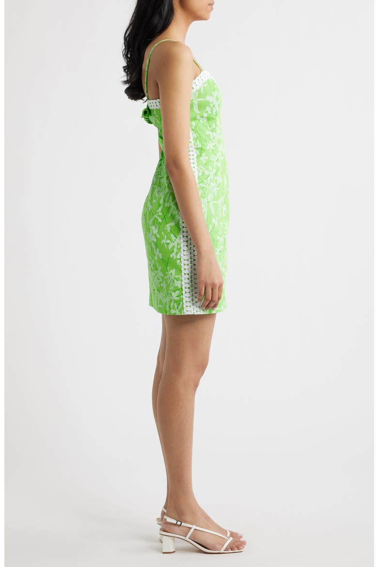 Shelli Floral Print Minidress, Alternate, color, CROCODILE GREEN LIZA OVERPRINT