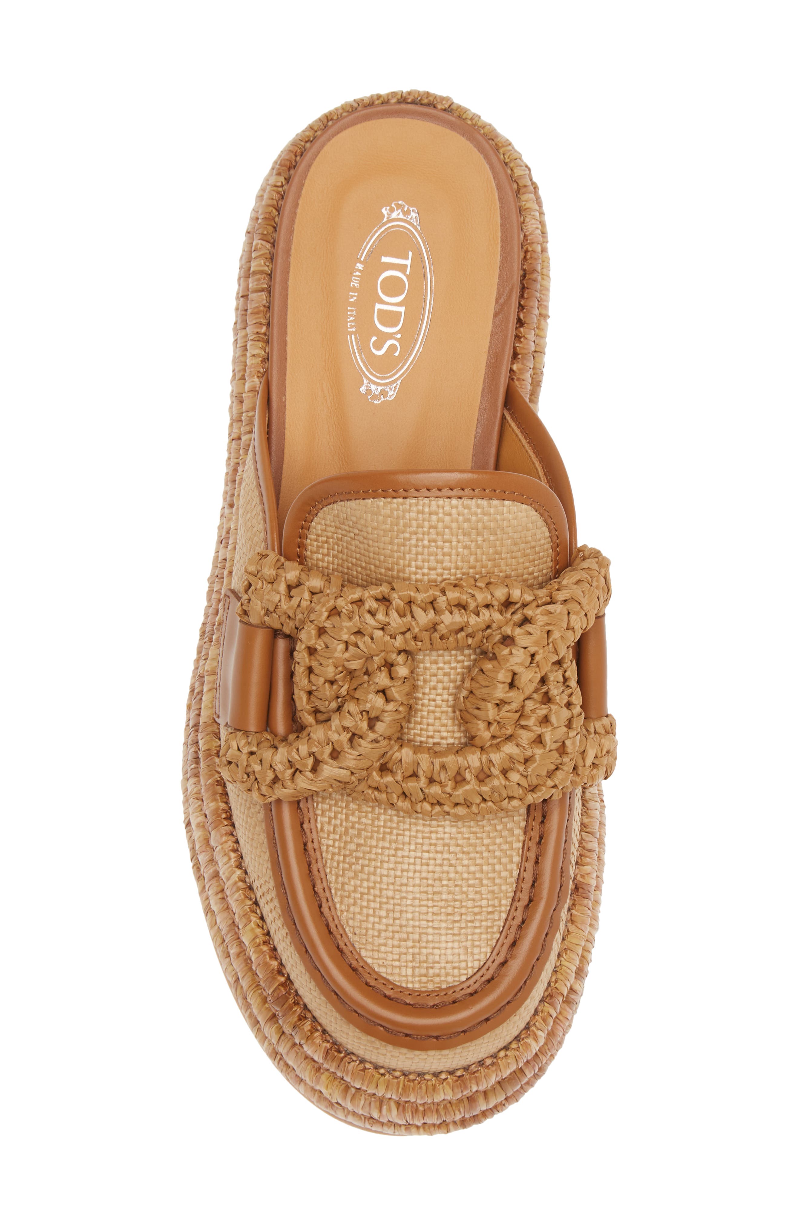 Tod's Kate Raffia Platform Mule, Alternate, color, 
