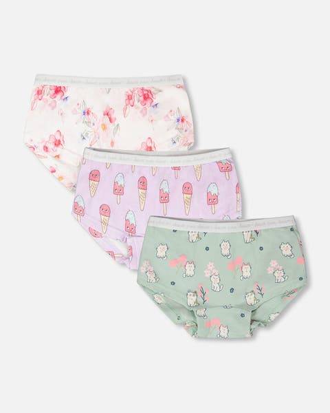 Boyshort Panties (Pack Of 3) Organic Cotton (Toddler, Little Kid & Big Kid)