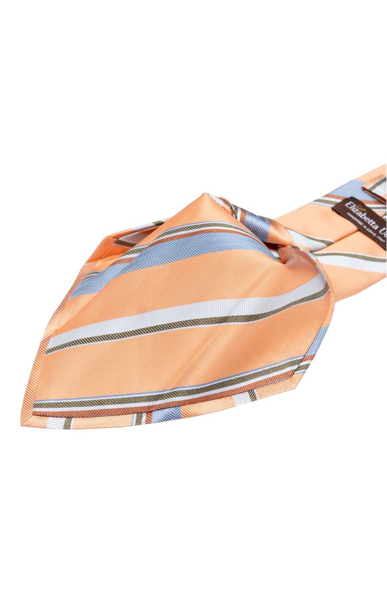 Elizabetta Taormina - Extra Long Silk Jacquard Tie for Men, Alternate, color, Salmon