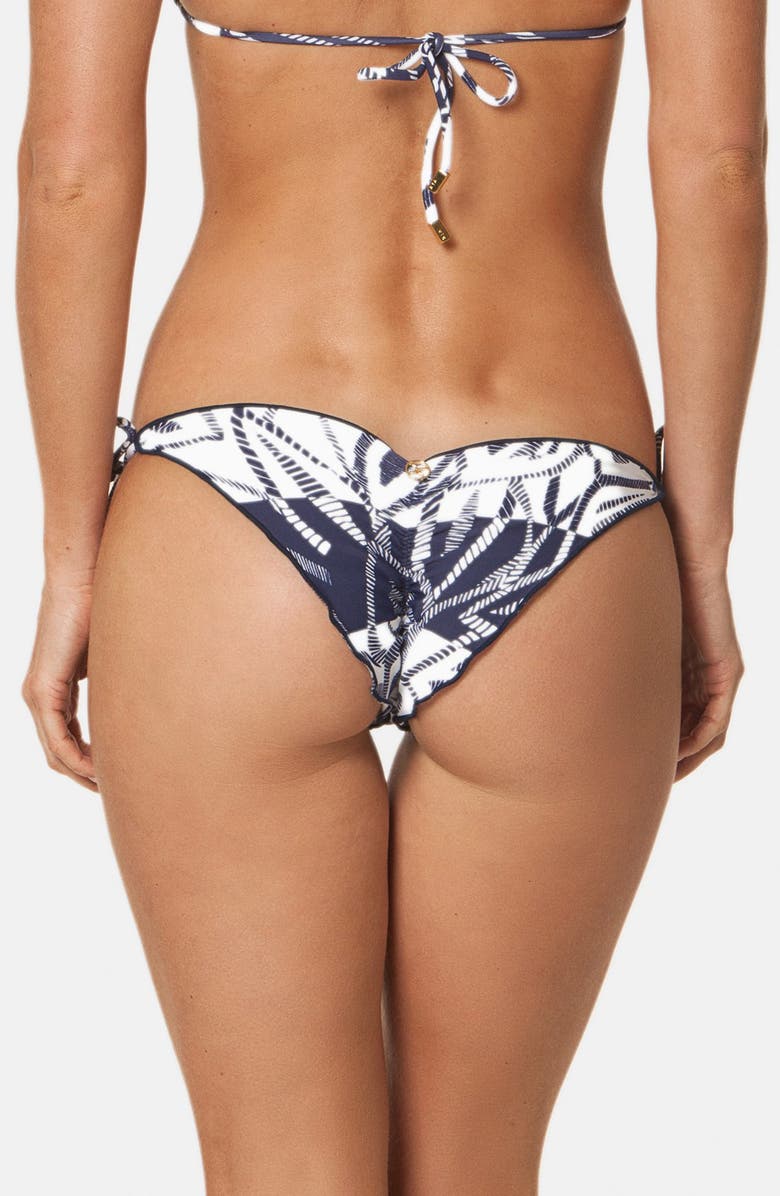 ViX Paula Hermanny ViX Swimwear 'Una' Ripple Side Tie Brazilian Bikini Bottoms, Main, color, 
