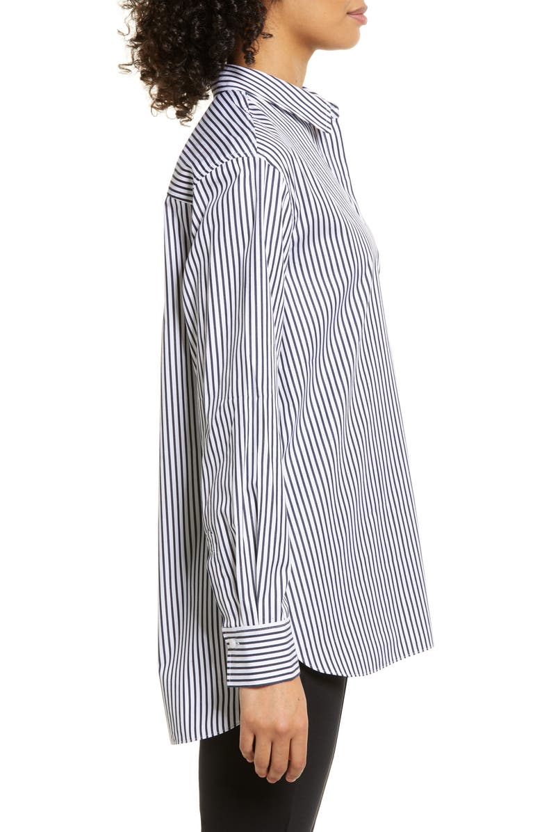 Nordstrom Women's Everyday Stripe Poplin Button-Up Shirt, Alternate, color,