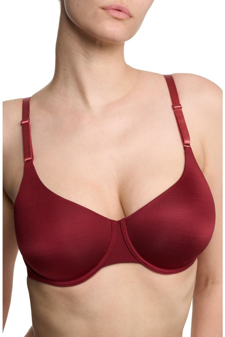 Liquid Full Fit Balconette T-Shirt Bra, Alternate, color, DK RED