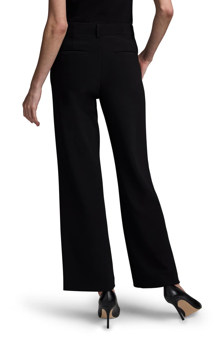 Wide Leg Scuba Knit Pants, Alternate, color, CAVIAR