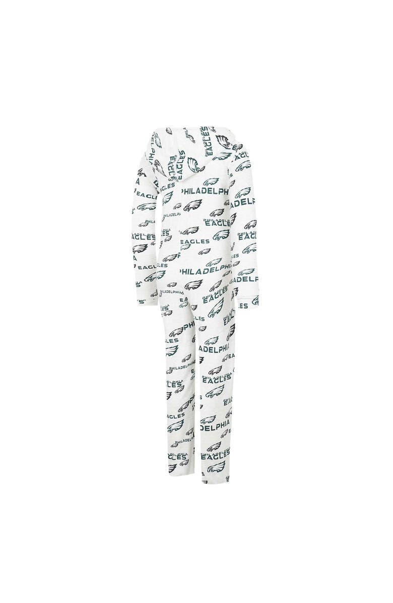 CONCEPTS SPORT Women's Concepts Sport  Cream Philadelphia Eagles Docket Hoodie Full-Zip Union Suit, Alternate, color, 