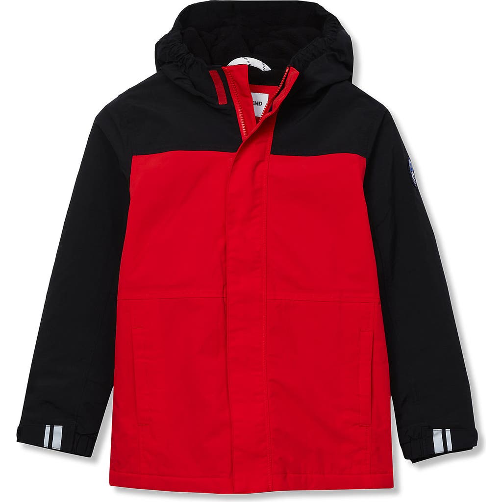 Lands' End Kids Squall Fleece Lined Waterproof Insulated Jacket In Red