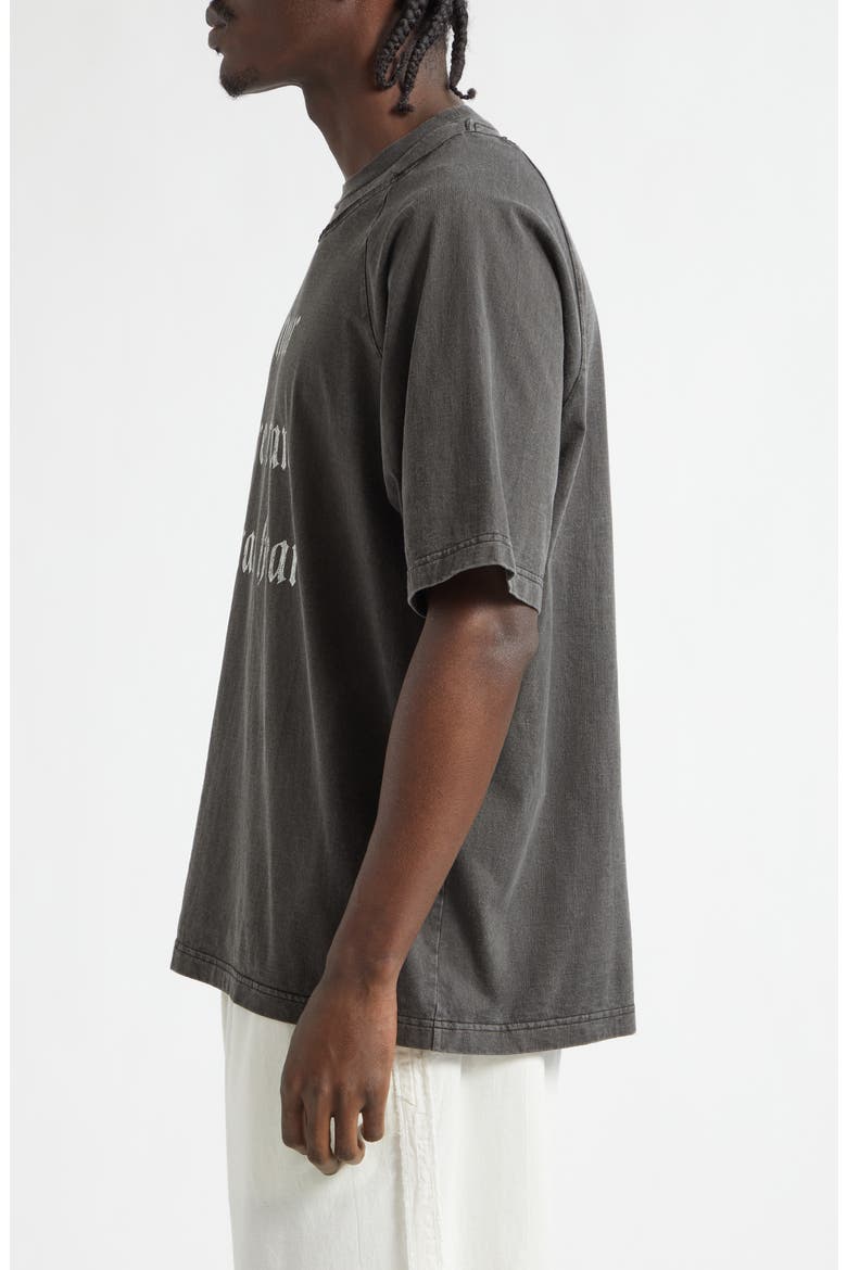 I Hear Oversize Cotton Graphic T-Shirt, Alternate, color, CHARCOAL