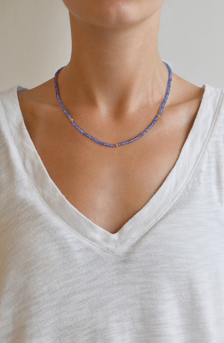 Anzie Bohme Tanzanite Beaded Necklace, Alternate, color, Purple