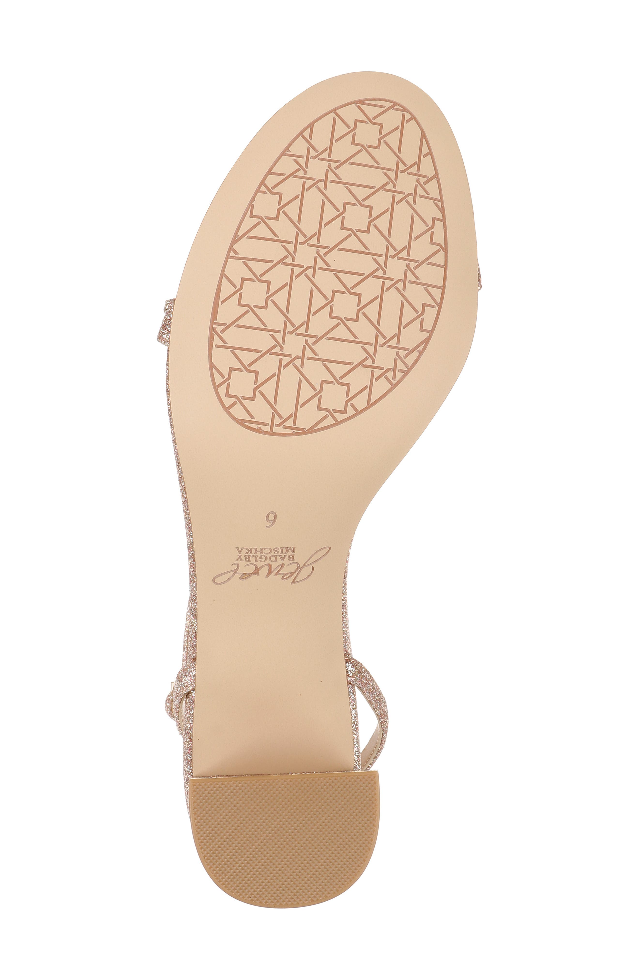 Jewel Badgley Mischka Danni Ankle Strap Sandal, Alternate, color, Rosgld Glt