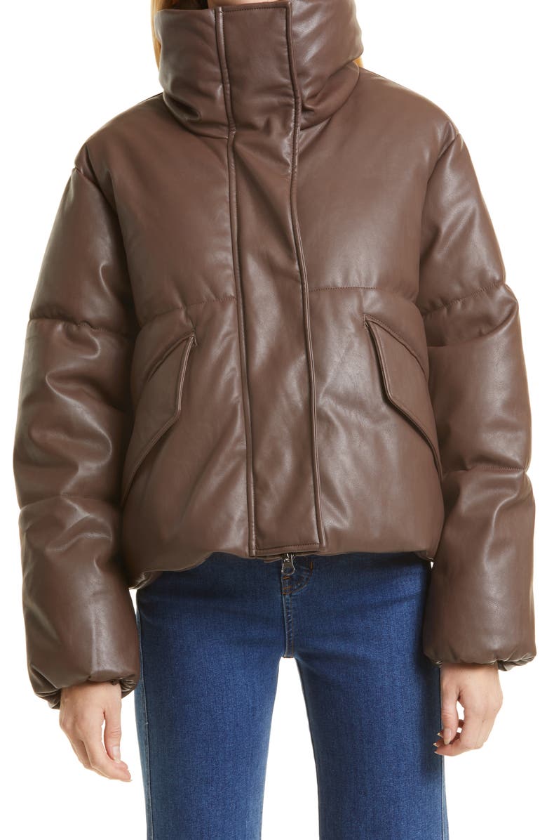 Pistola Donovan Swing Faux Leather Puffer Jacket, Main, color,