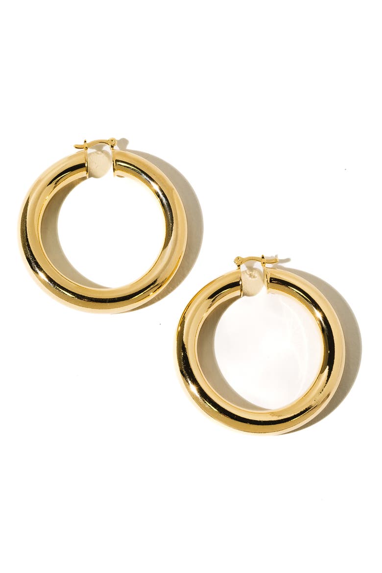Aubree Large Tube Hoop Earrings, Alternate, color, GOLD