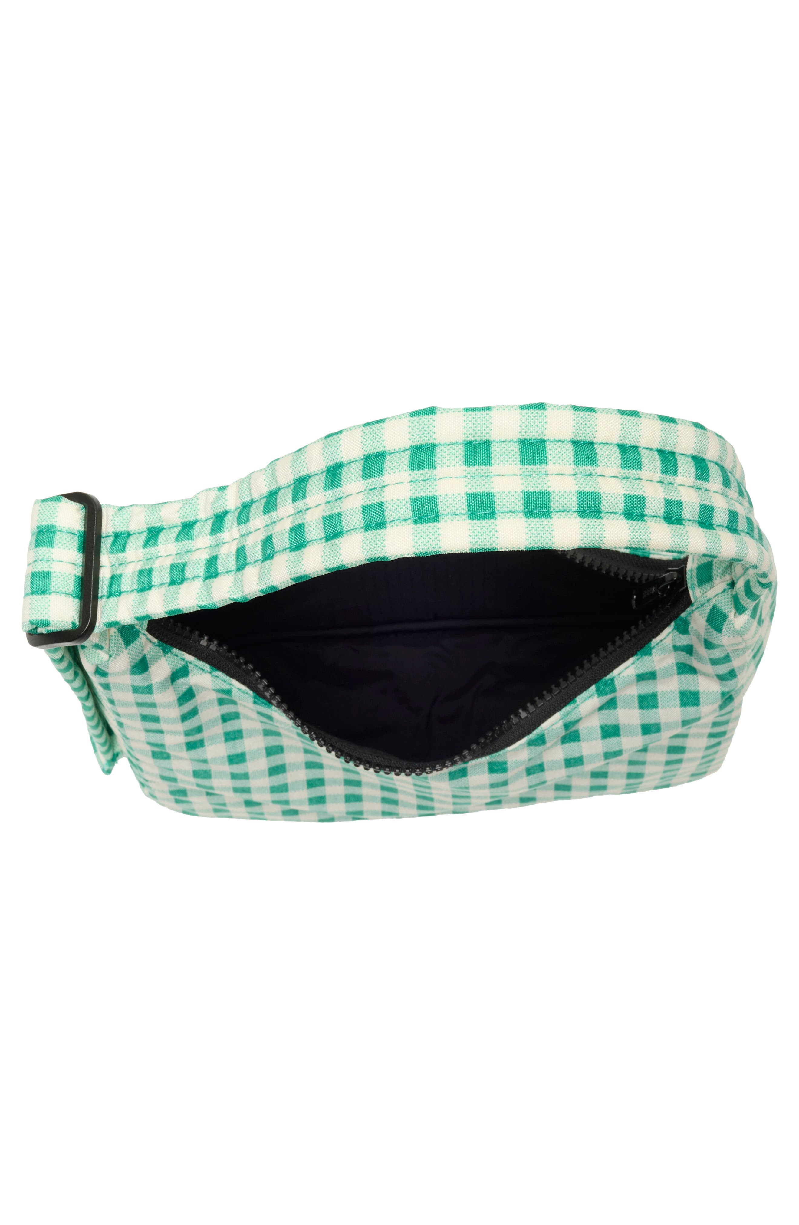 Baggu Recycled Nylon Shoulder Bag, Alternate, color, Green Gingham