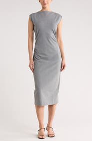 NORDSTROM RACK Ruched High Neck Ponte Dress