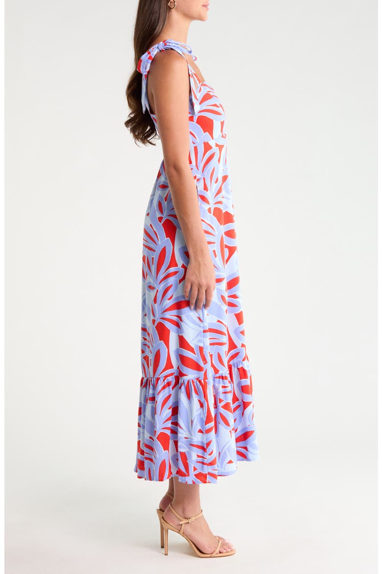 Hendy Shoulder Tie Maxi Sundress, Alternate, color, RED-BLUE