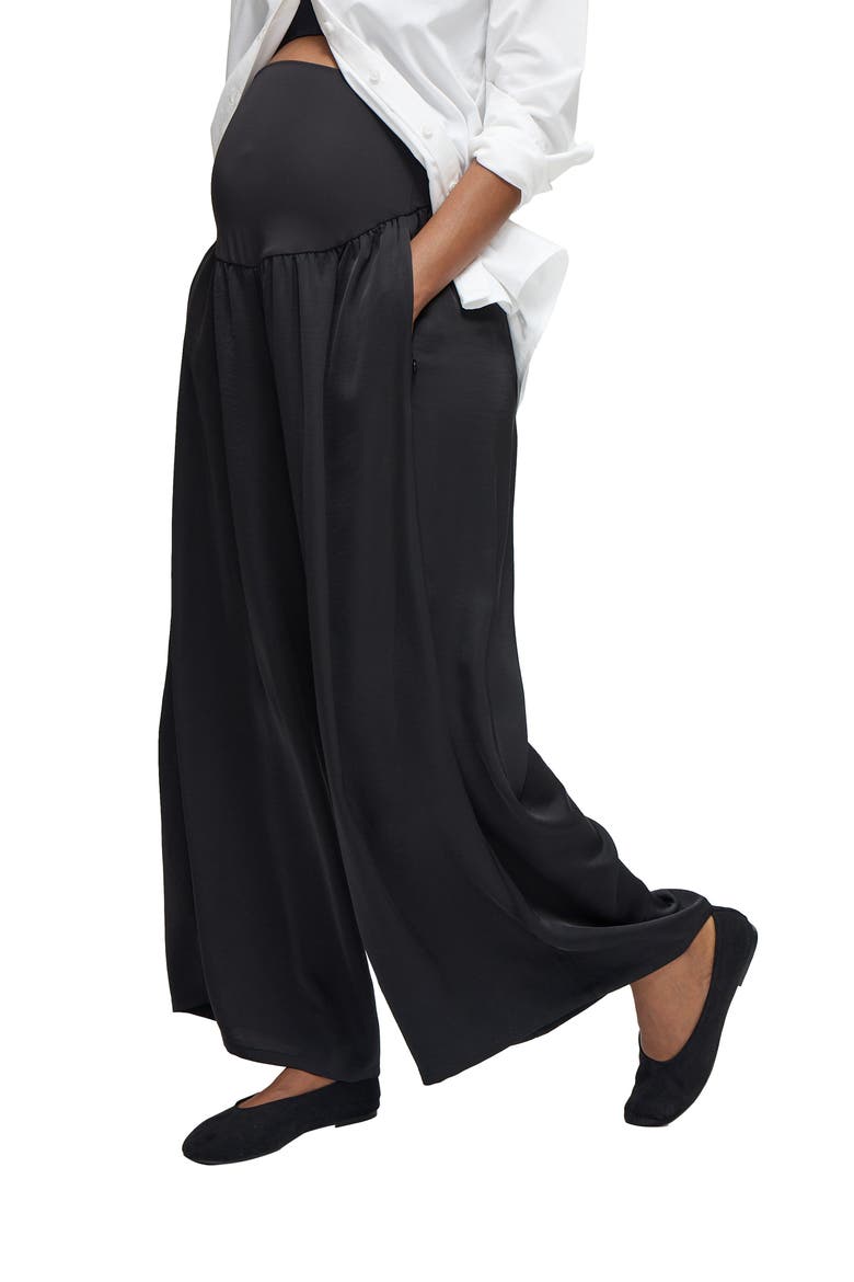 Flowy Woven Maternity Pant, Alternate, color, Black