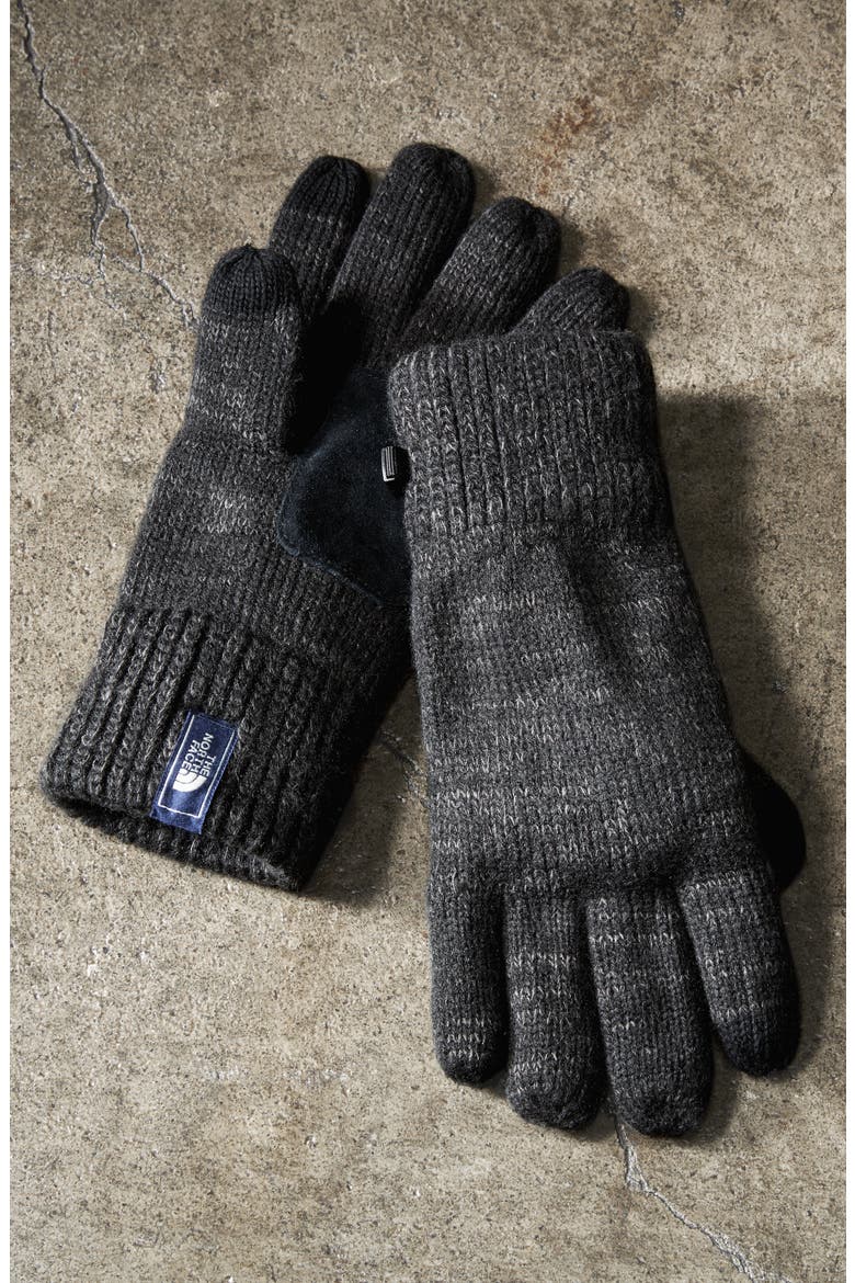 Etip Salty Dog Knit Tech Gloves, Alternate, color, TNF BLACK