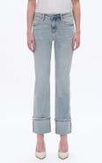 Bayeas Flora Deep Cuff Straight Jeans