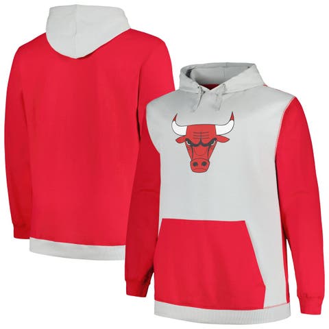 Men's Fanatics Branded  Red/Silver Chicago Bulls Big & Tall Primary Arctic Pullover Hoodie